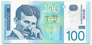 100 Serbian dinar banknote front
