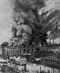 The Vemork plant following an Allied raid
